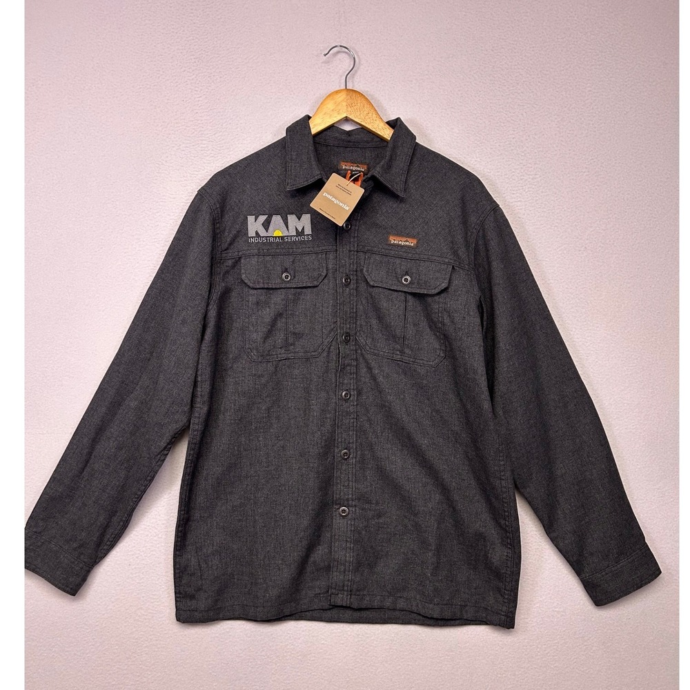 Workwear Gorpcore Patagonia Mens Size M Ink Black Farrier's Hemp Button Up Shirt